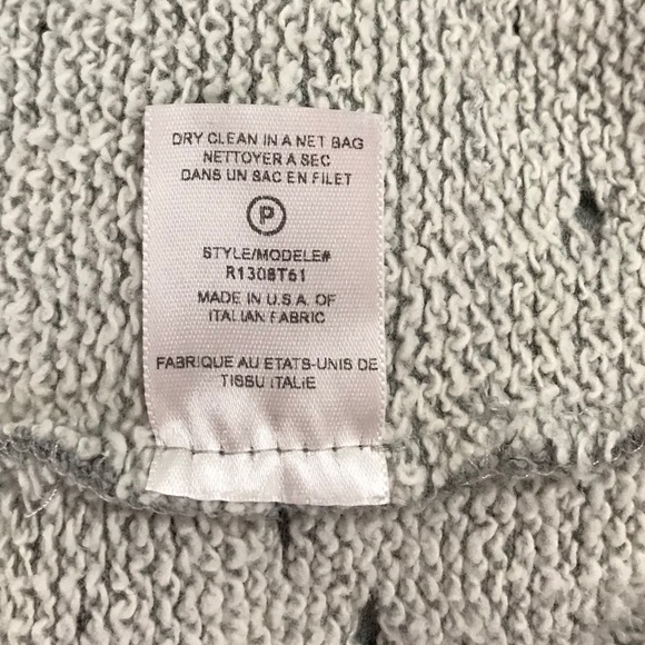 ROBERT RODRIGUEZ Distressed Sweatshirt Heathered Gray Zippers - Picture 6 of 8